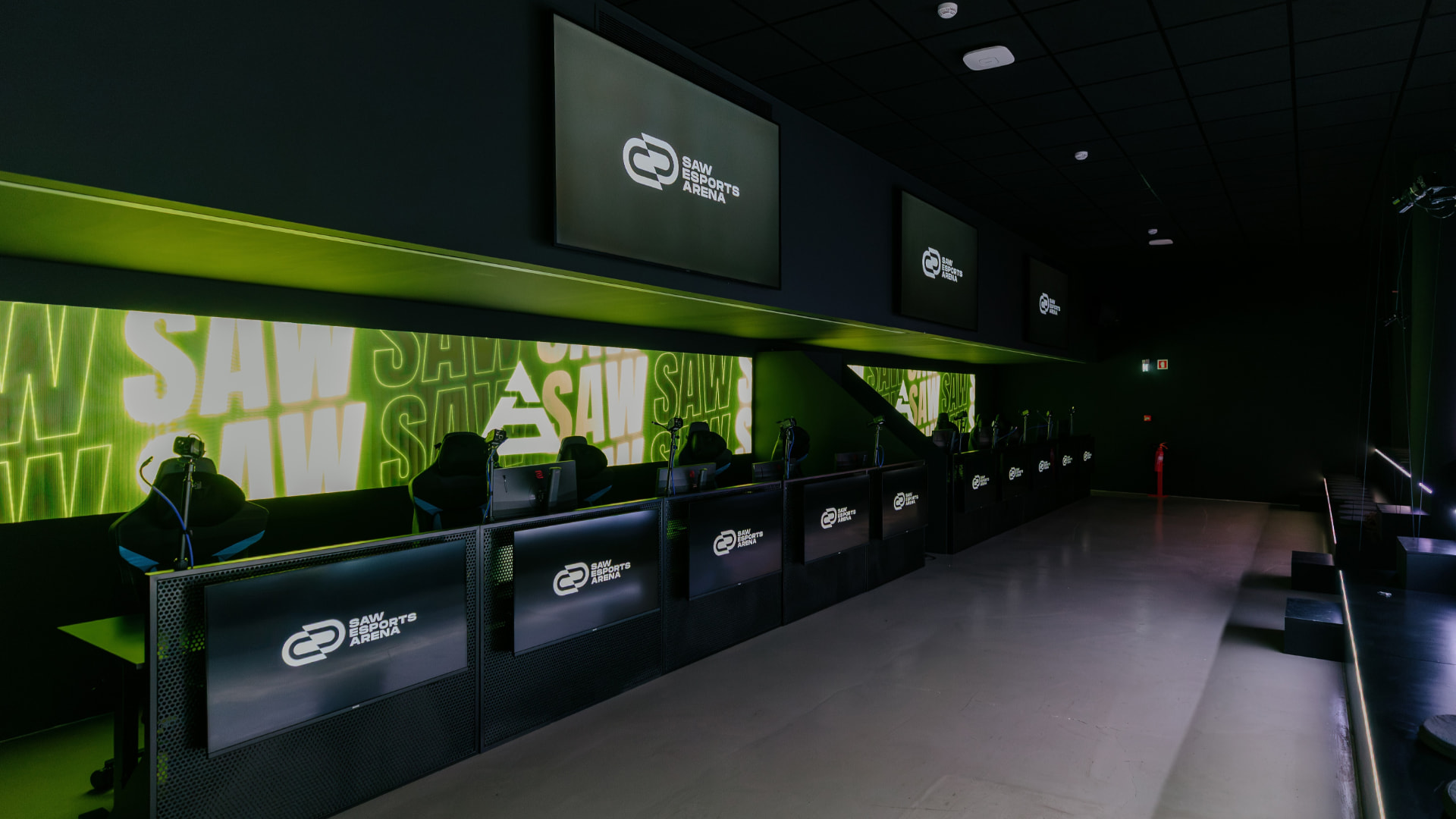 Competition stage at SAW Esports Arena